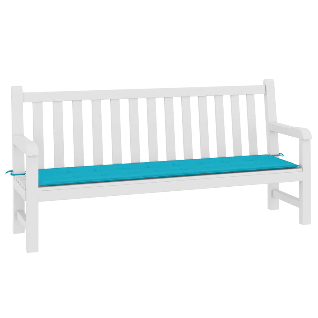 Garden bench cushion, turquoise, 200x50x4cm, fabric