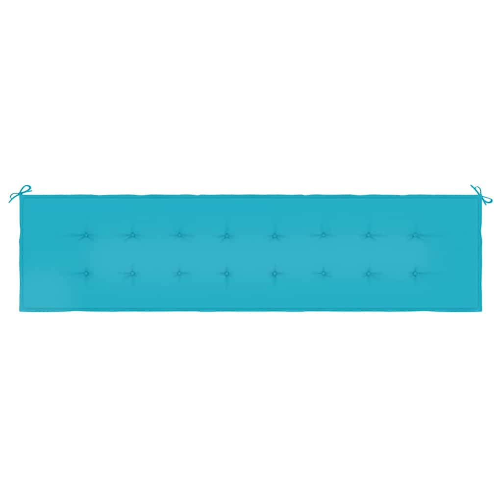 Garden bench cushion, turquoise, 200x50x4cm, fabric