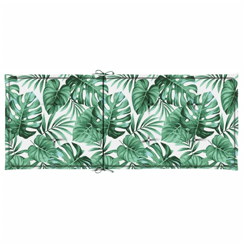 Chair cushions, 4 pcs, fabric, with leaves