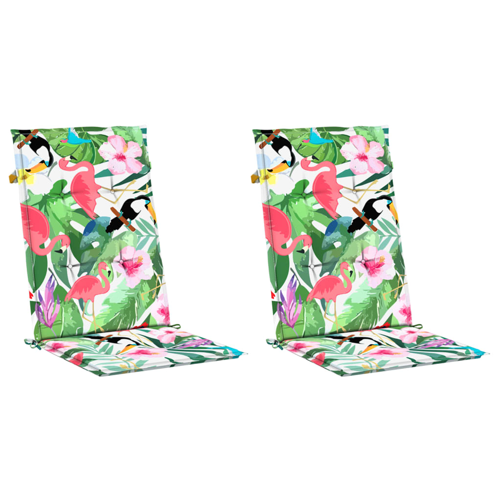 Garden chair cushions, 2 pcs., colored, 120x50x3cm, fabric