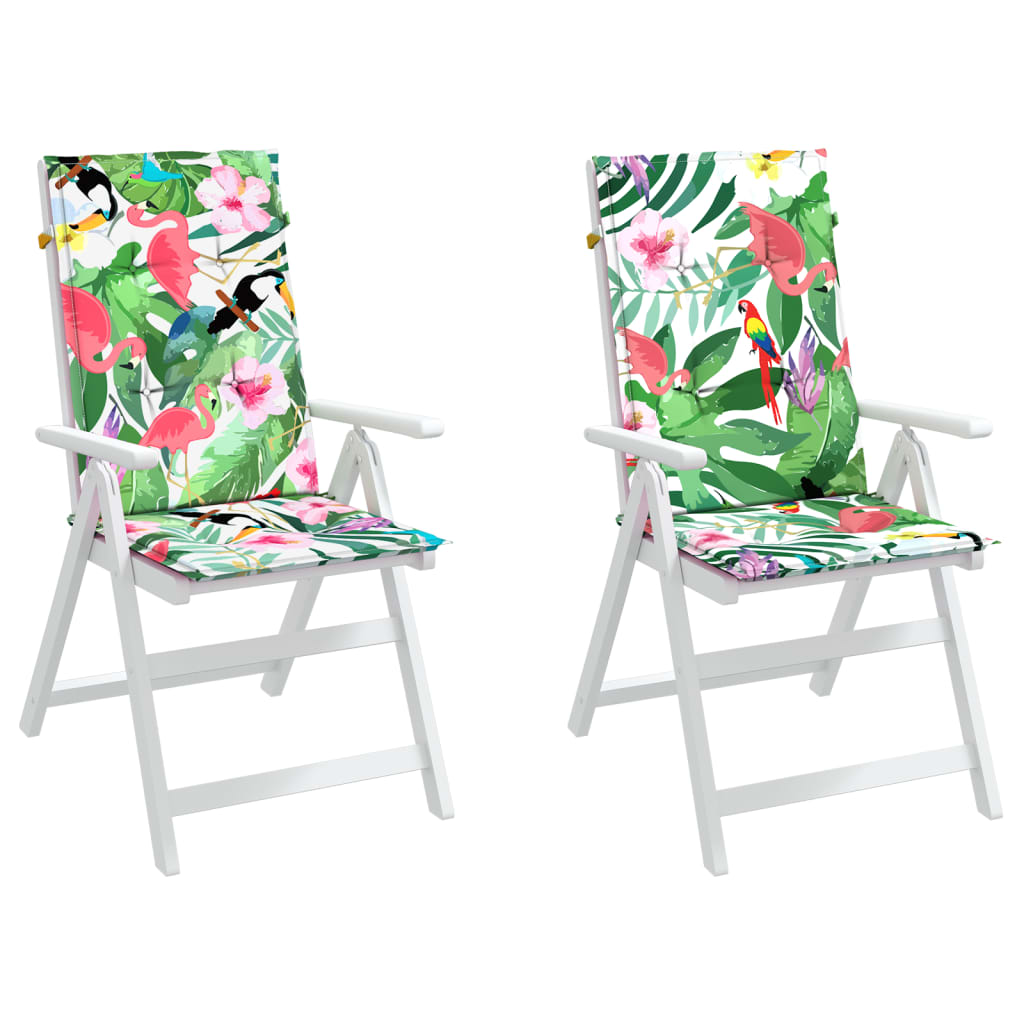 Garden chair cushions, 2 pcs., colored, 120x50x3cm, fabric