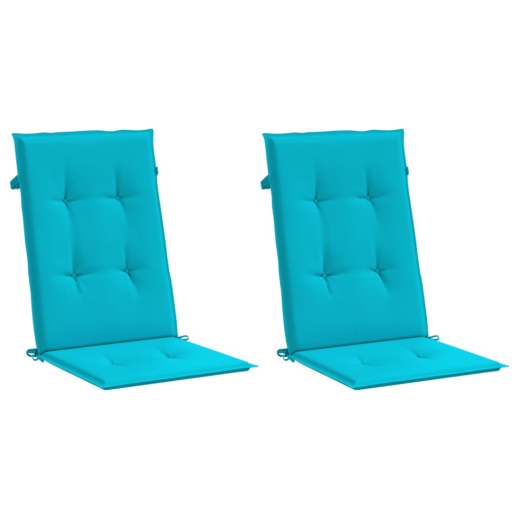 Chair cushions, 2 pcs., turquoise, fabric