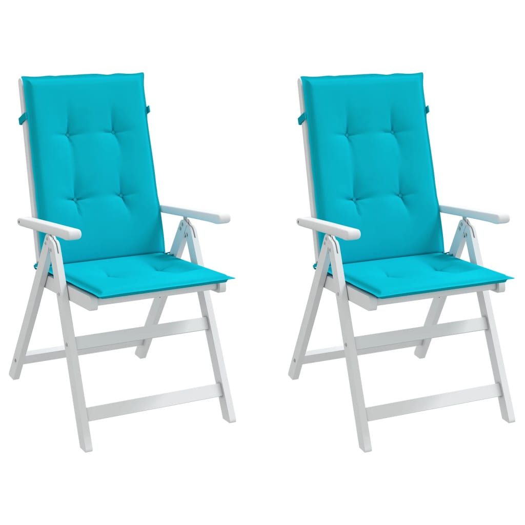 Chair cushions, 2 pcs., turquoise, fabric