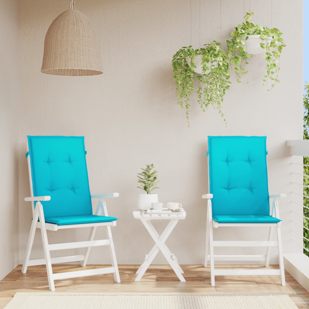 Chair cushions, 2 pcs., turquoise, fabric