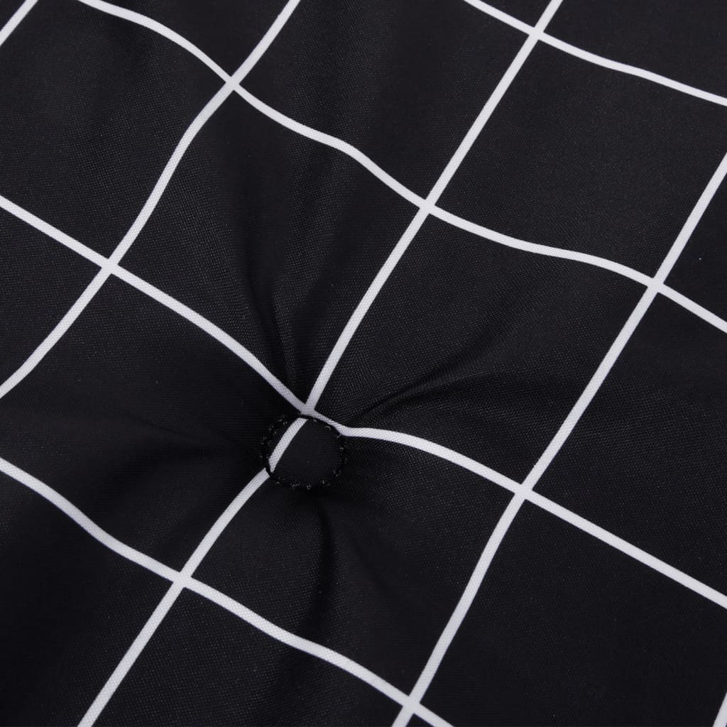 Chair cushions, 2 pcs., fabric, with black checks