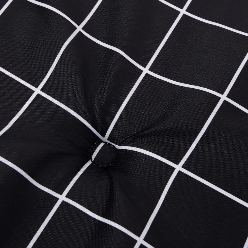 Chair cushions, 4 pcs., fabric, with black checks