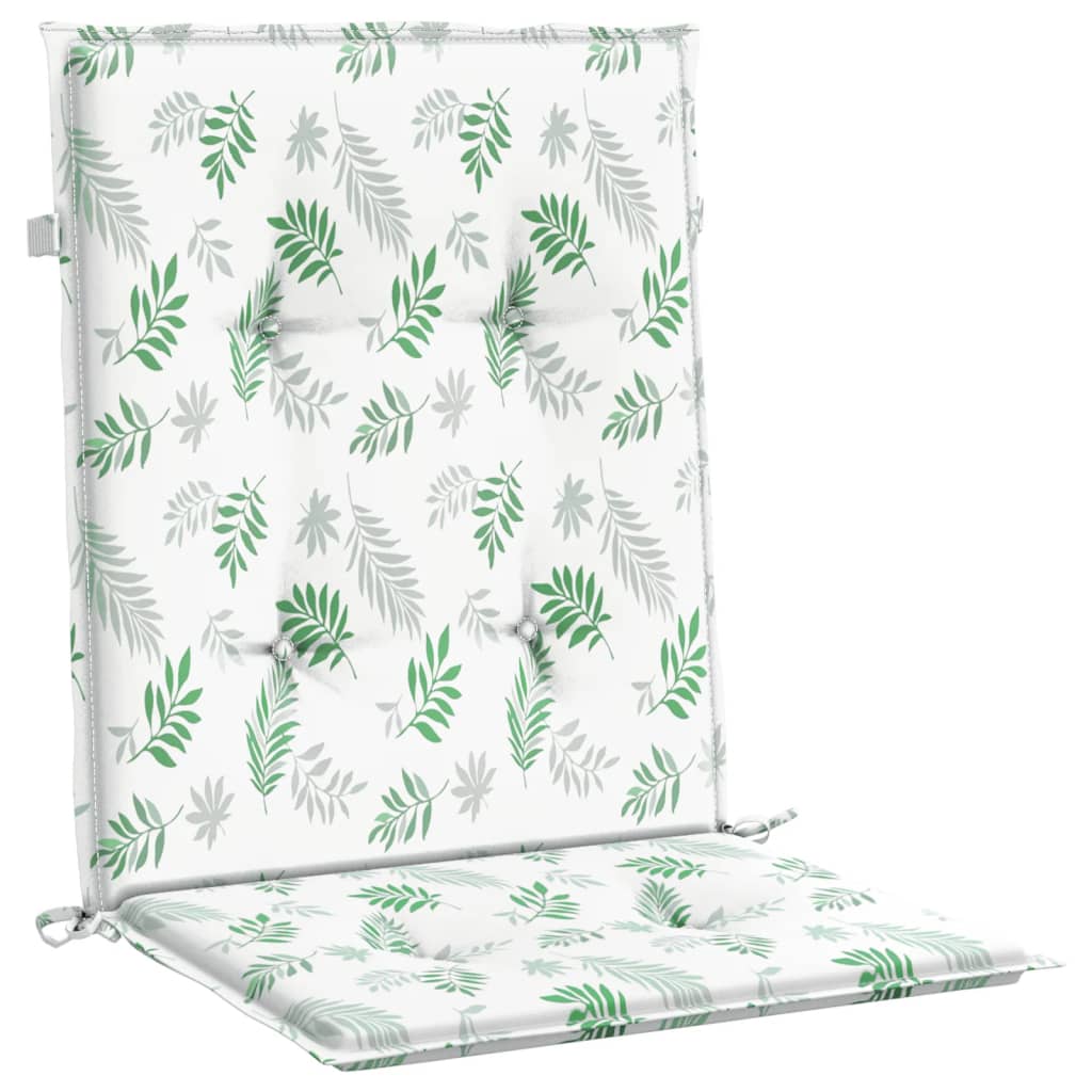 Chair cushions, 2 pcs., fabric, with leaves