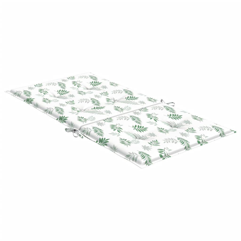 Chair cushions, 2 pcs., fabric, with leaves