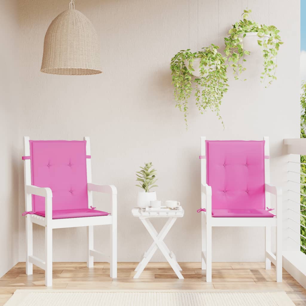 Chair cushions, 2 pcs., pink, fabric