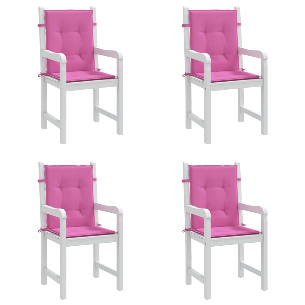 Chair cushions, 4 pcs., pink, fabric