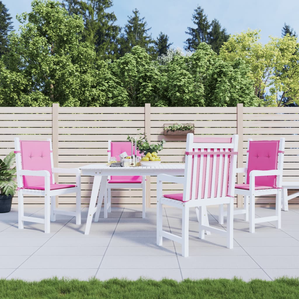 Chair cushions, 4 pcs., pink, fabric