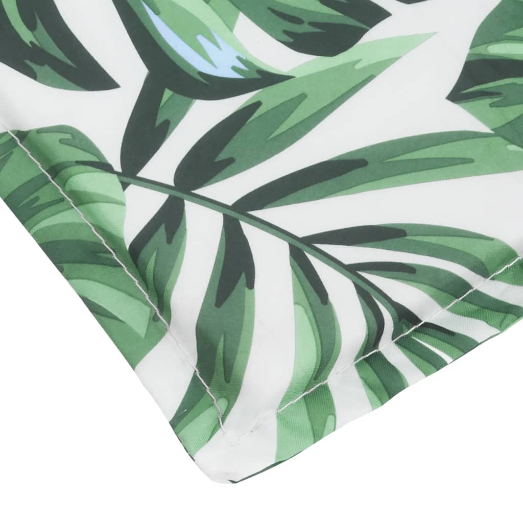 Sun lounger cushion, Oxford fabric, with leaves