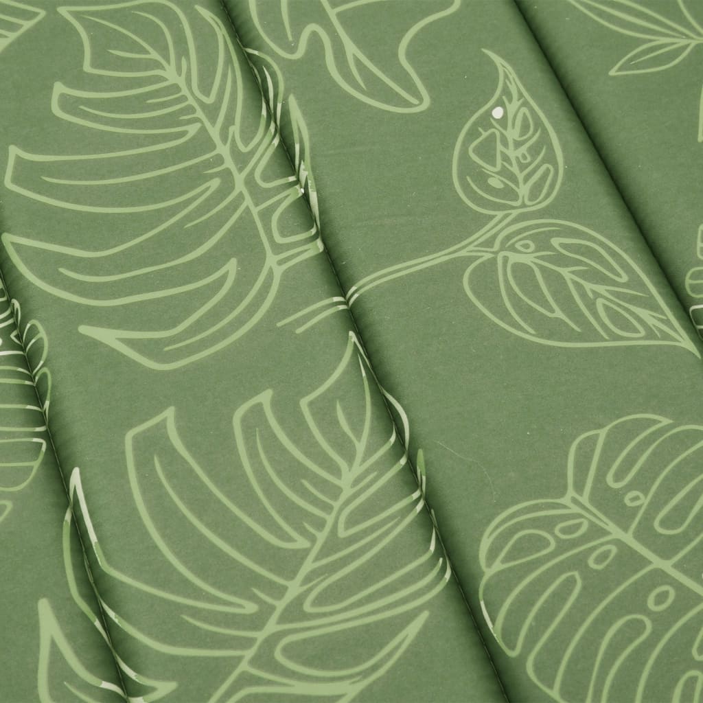 Sun lounger cushion, oxford fabric, with leaves