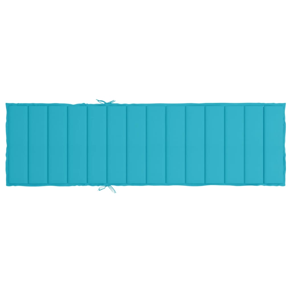 Sun lounger cushion, turquoise, Oxford fabric