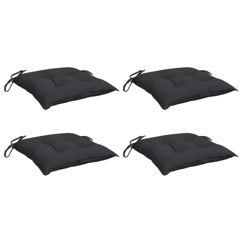Chair cushions, 4 pcs, black, 40x40x7cm, Oxford fabric