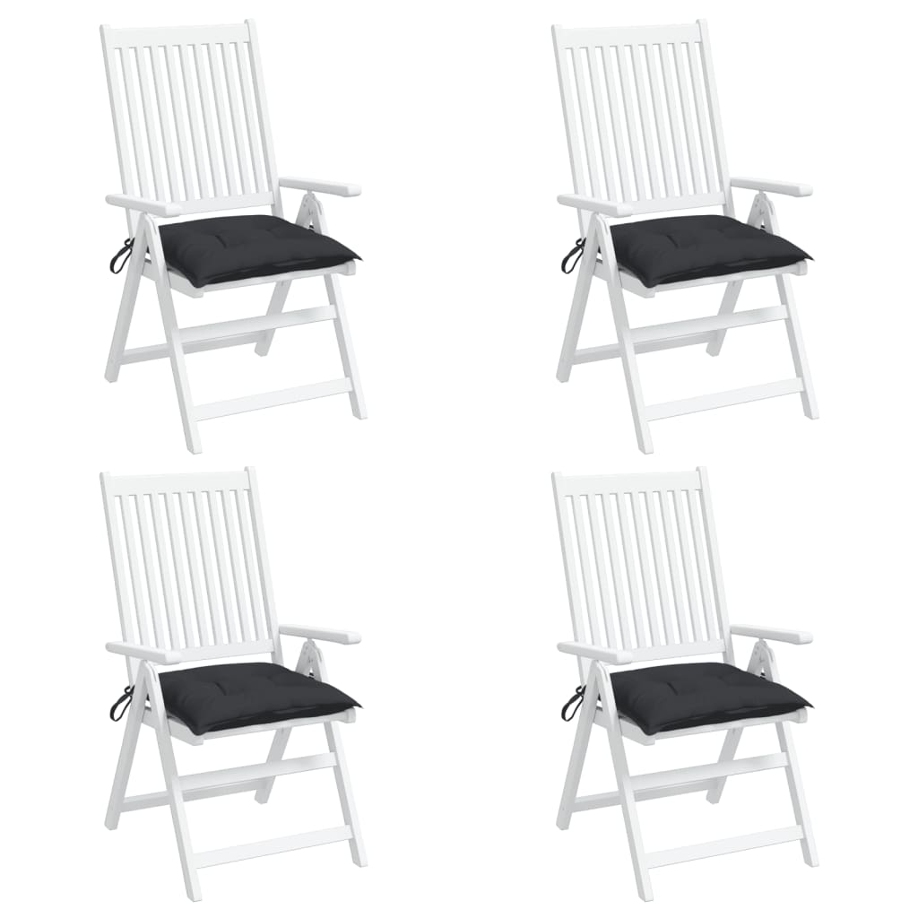 Chair cushions, 4 pcs, black, 40x40x7cm, Oxford fabric