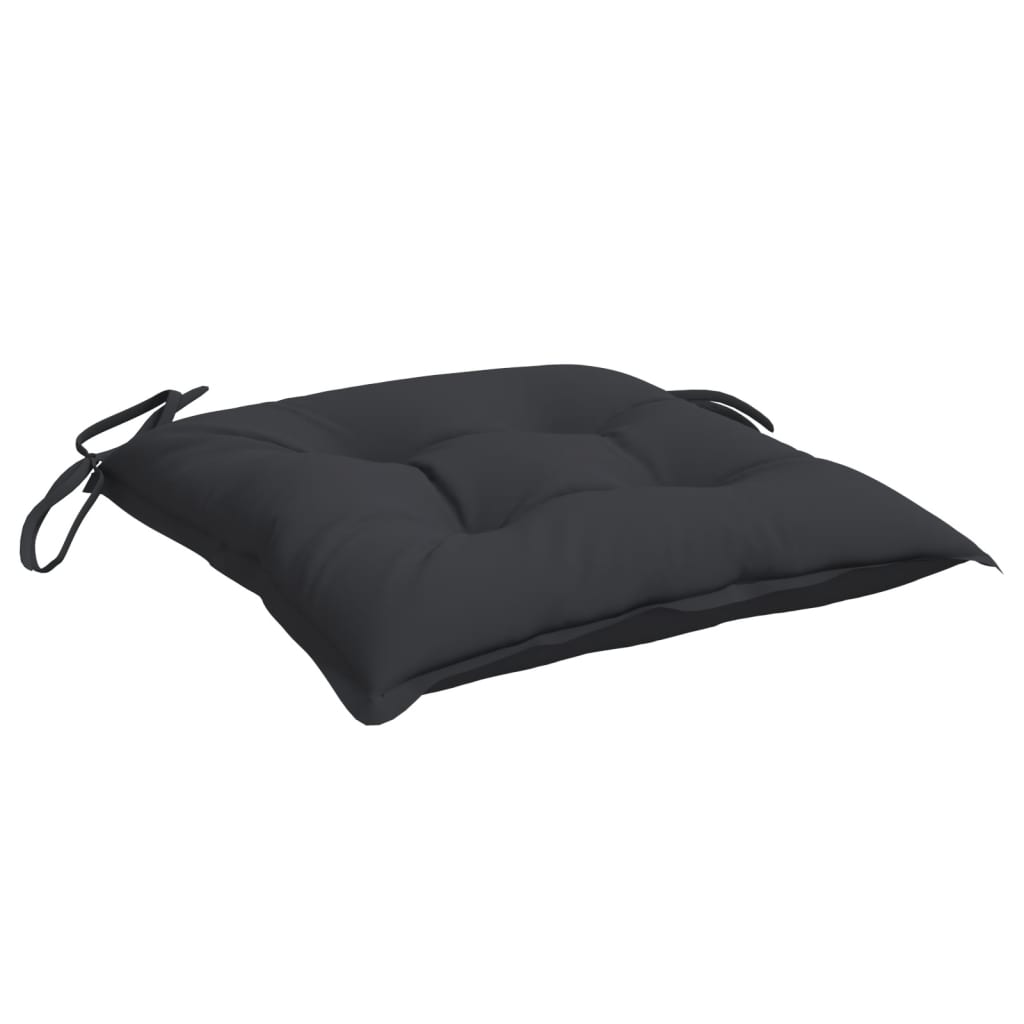 Chair cushions, 4 pcs, black, 40x40x7cm, Oxford fabric