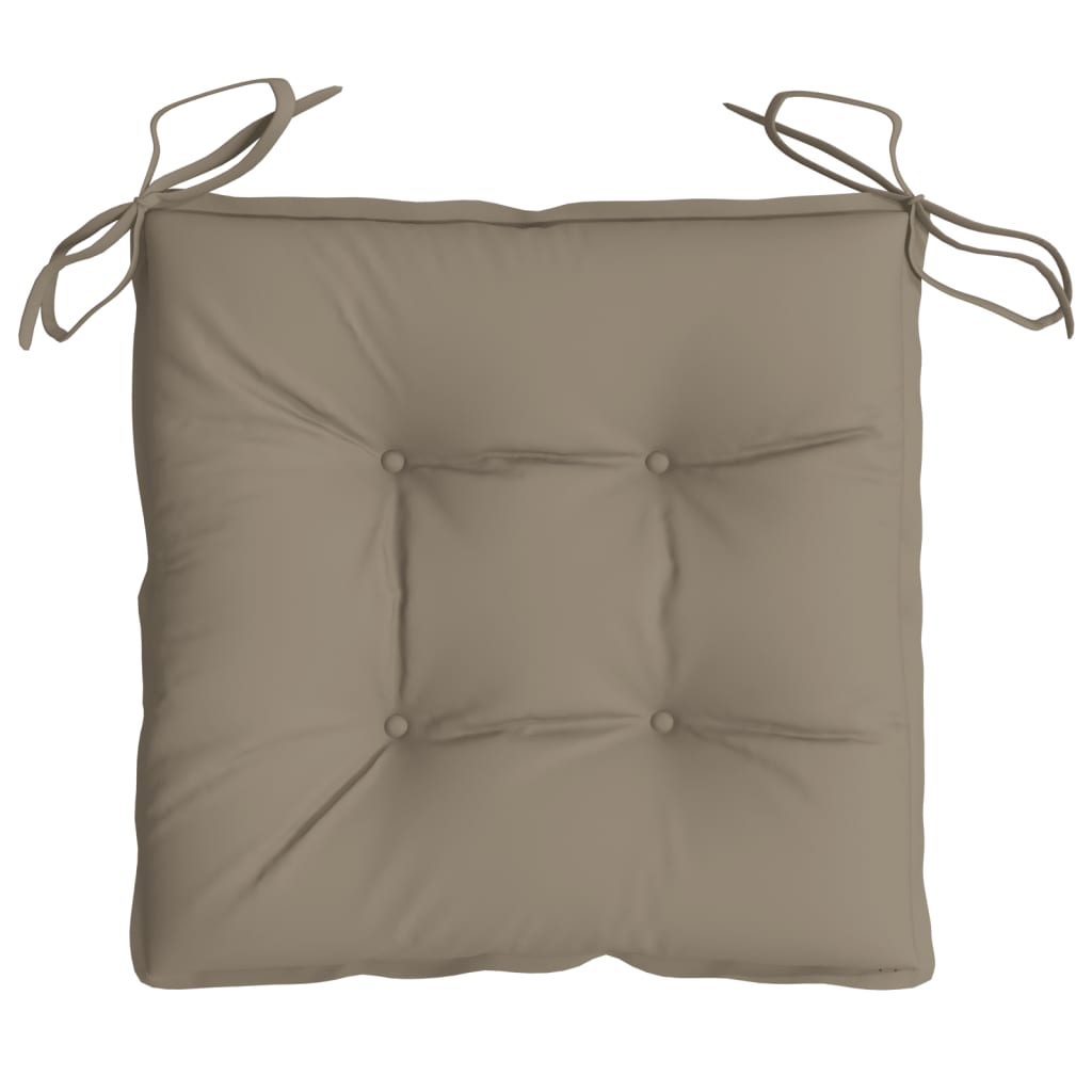 Chair cushions, 6 pcs, taupe, 40x40x7cm, oxford fabric