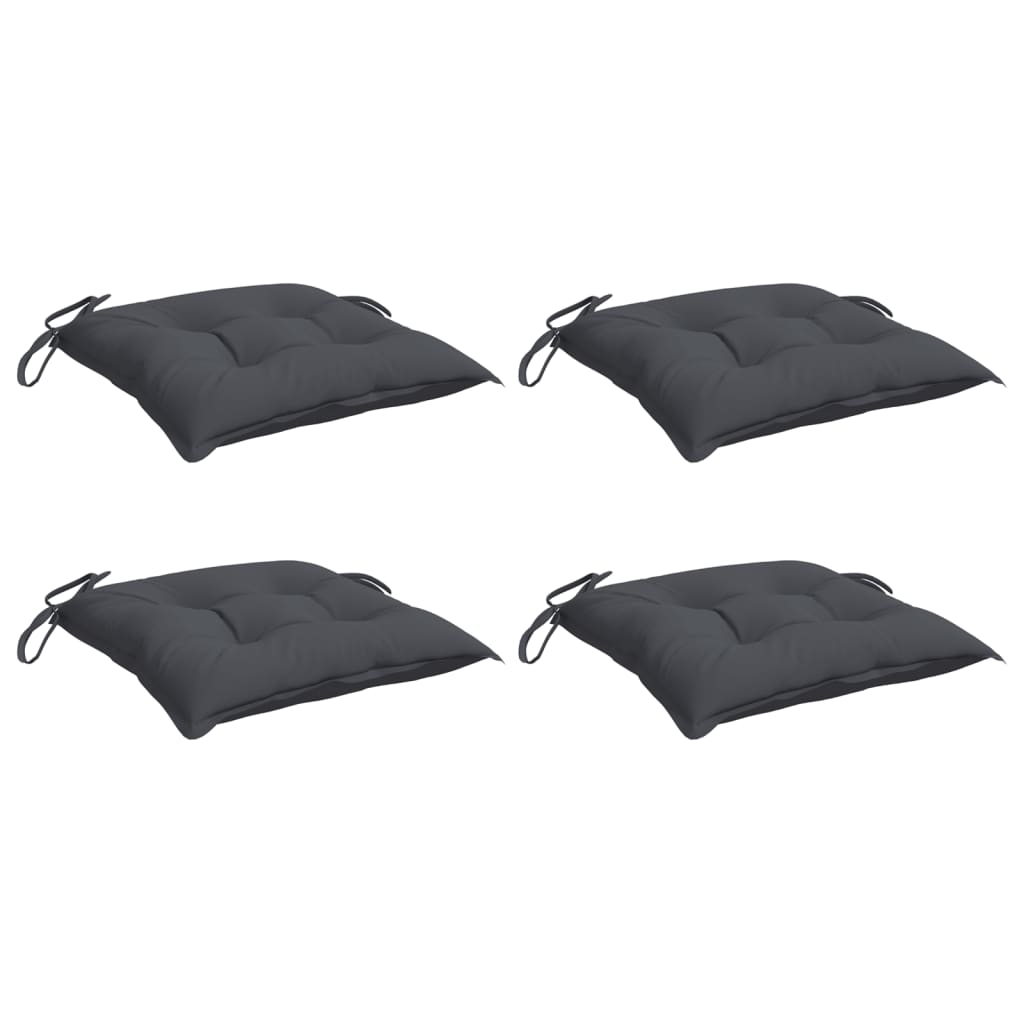 Chair cushions, 4 pcs, anthracite, 50x50x7cm, oxford fabric