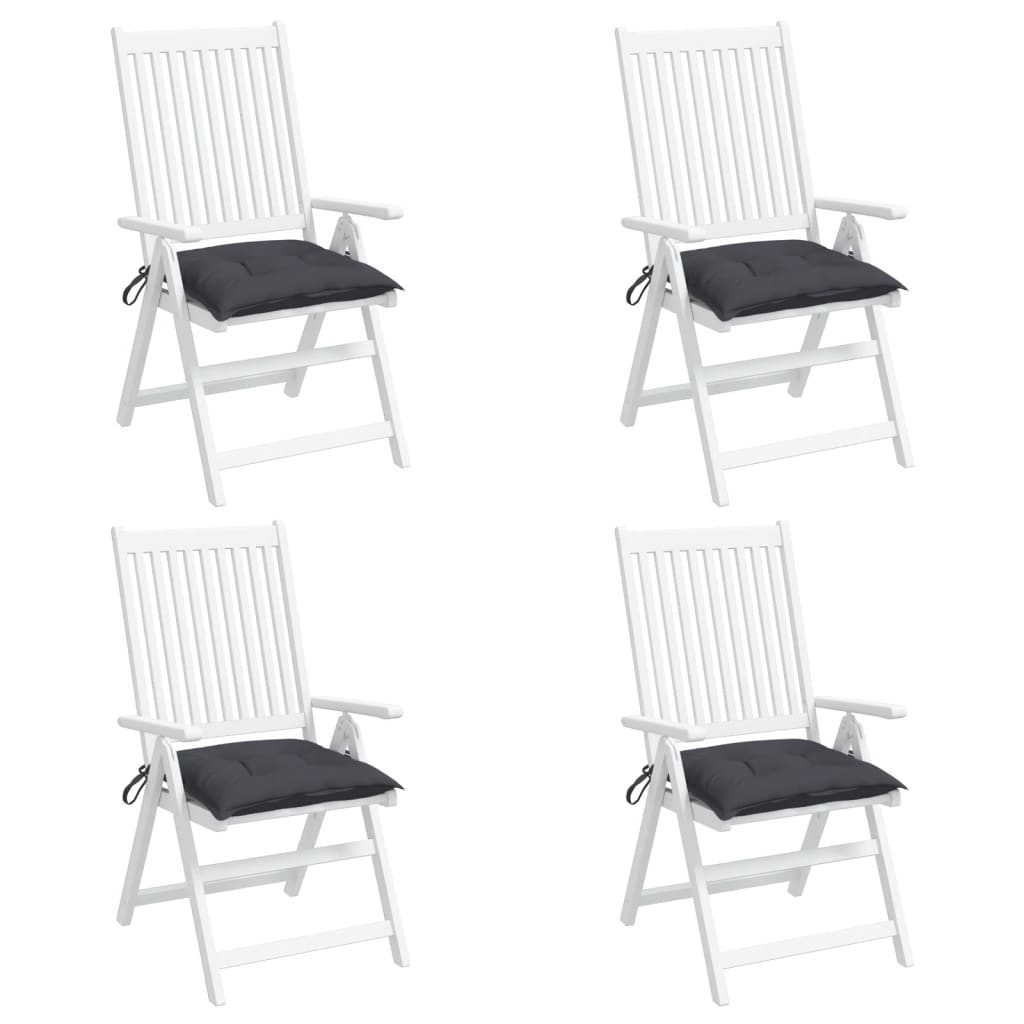 Chair cushions, 4 pcs, anthracite, 50x50x7cm, oxford fabric