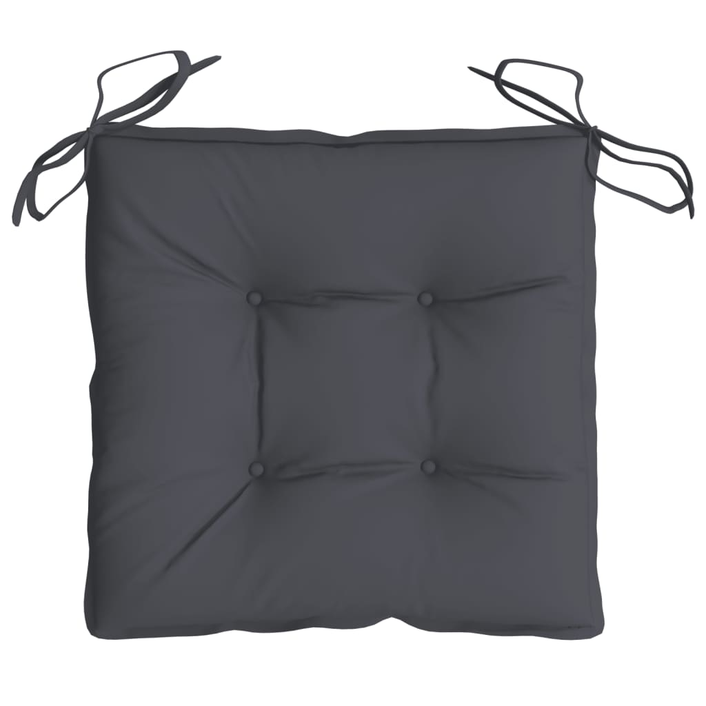 Chair cushions, 4 pcs, anthracite, 50x50x7cm, oxford fabric