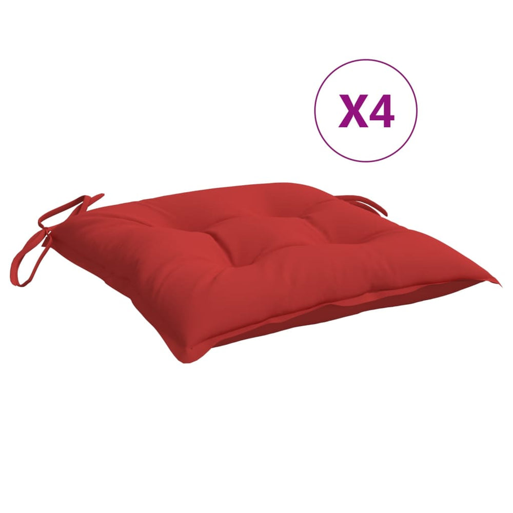 Palečių pagalvėlės, 4vnt., raudonos, 50x50x7cm, audinys