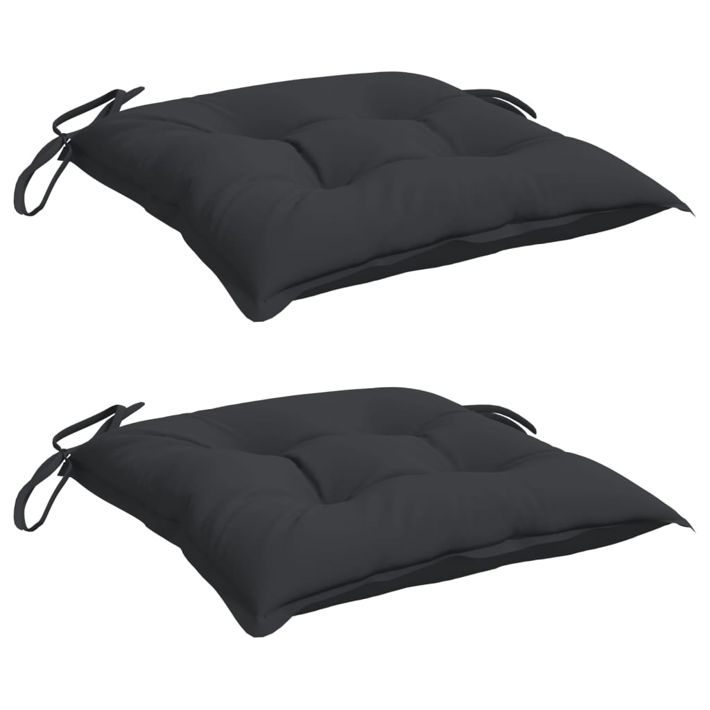 Pallet cushions, 2 pcs, black, 50x50x7cm, oxford fabric