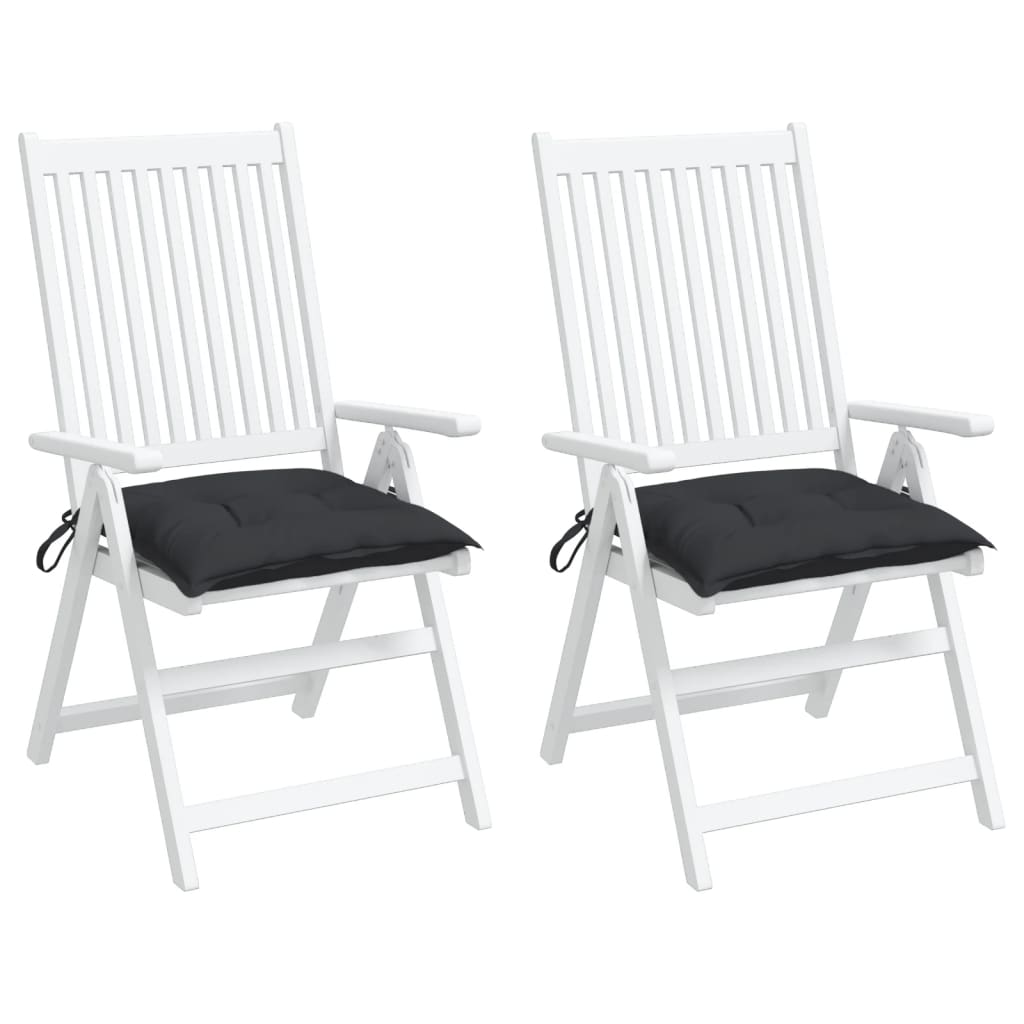 Pallet cushions, 2 pcs, black, 50x50x7cm, oxford fabric