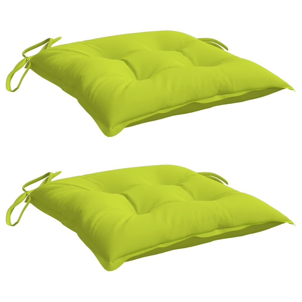 Pallet cushions, 2 pcs, bright green, 50x50x7cm, fabric