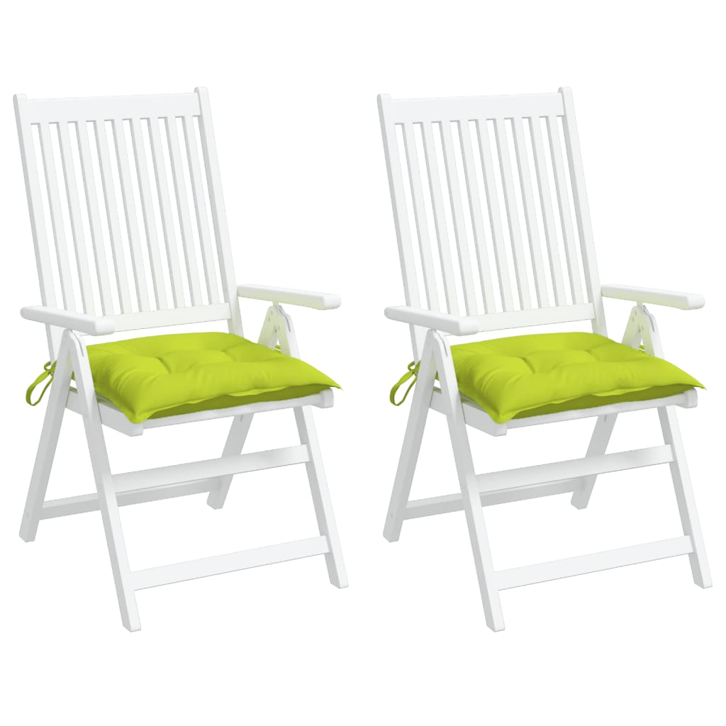 Pallet cushions, 2 pcs, bright green, 50x50x7cm, fabric