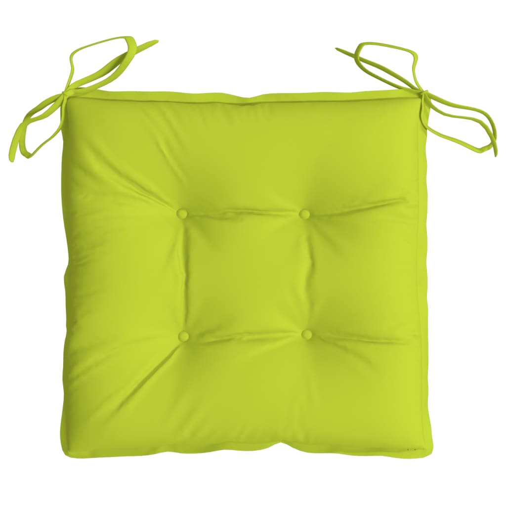 Pallet cushions, 2 pcs, bright green, 50x50x7cm, fabric