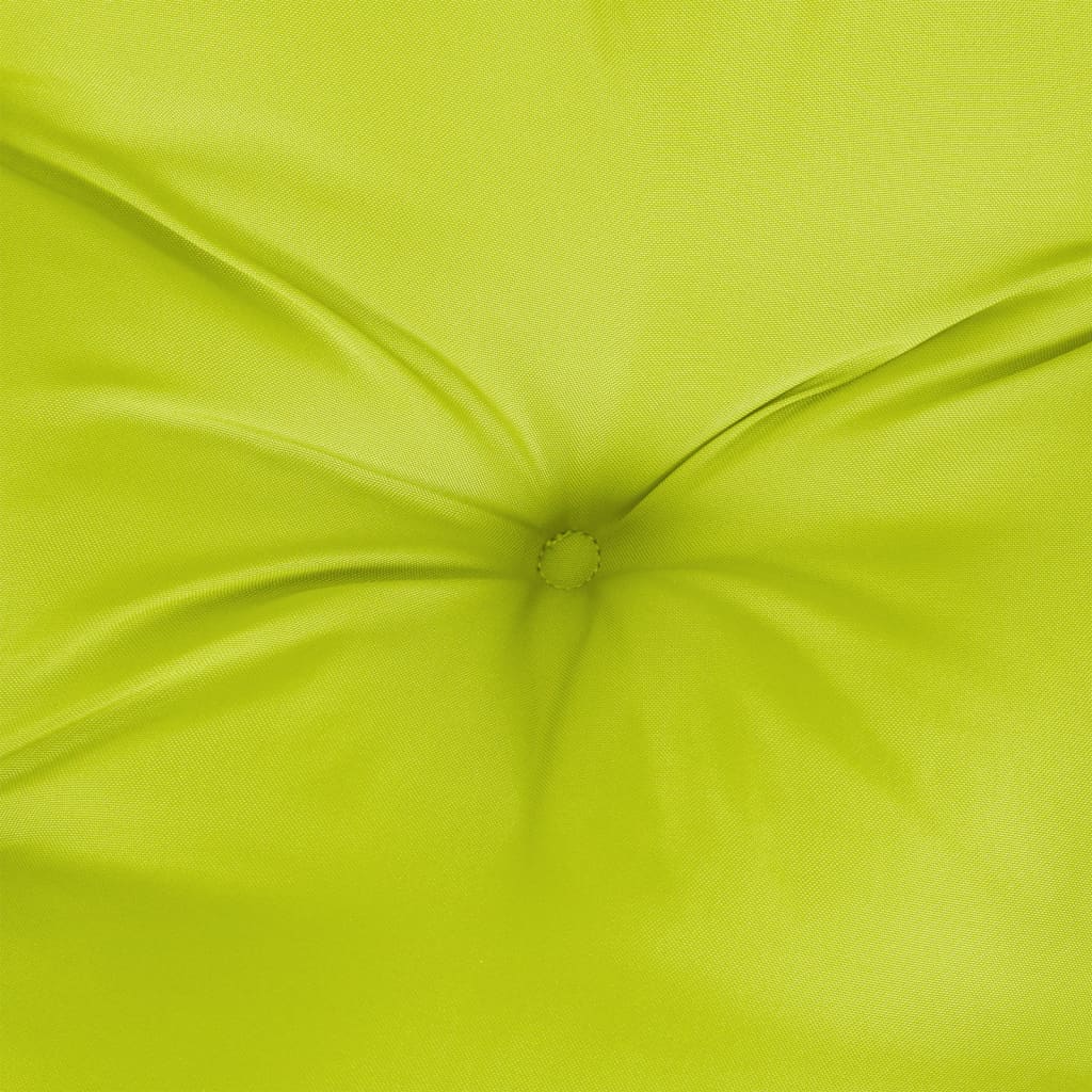 Pallet cushions, 2 pcs, bright green, 50x50x7cm, fabric