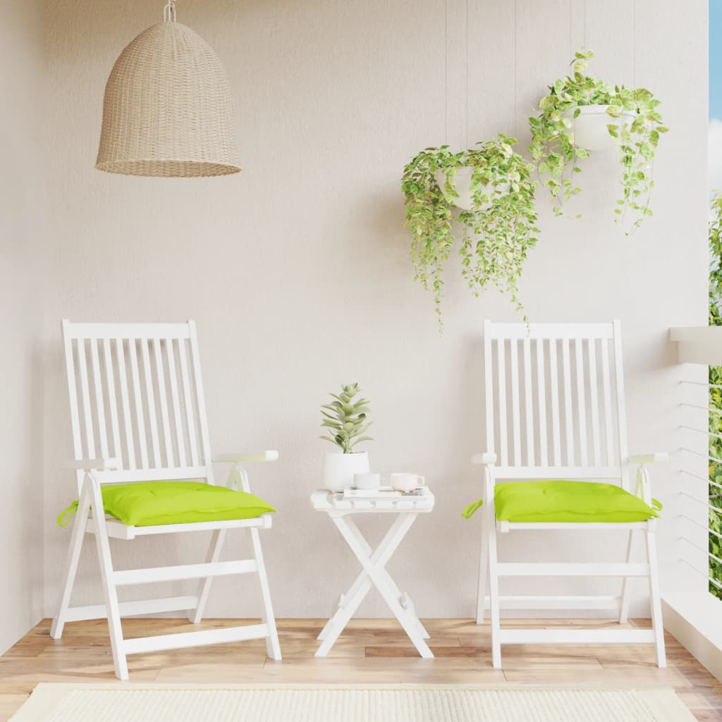 Pallet cushions, 2 pcs, bright green, 50x50x7cm, fabric