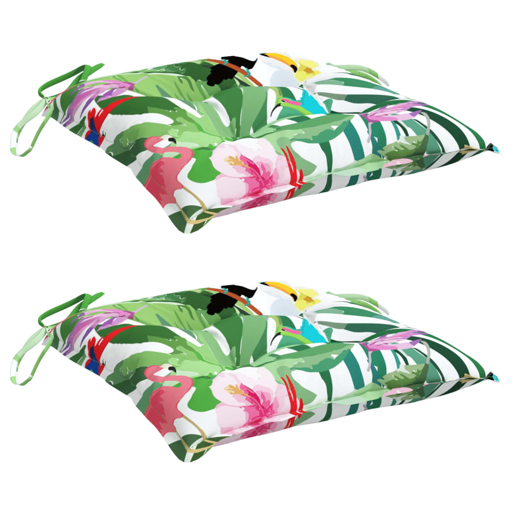 Chair cushions, 2 pcs., various colors, 50x50x7cm, fabric