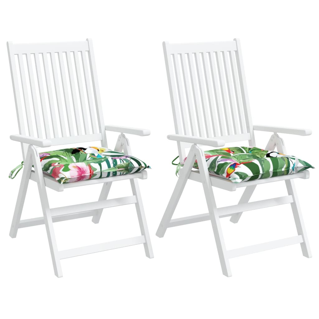 Chair cushions, 2 pcs., various colors, 50x50x7cm, fabric