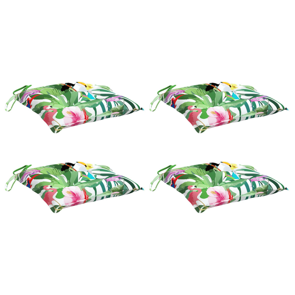 Chair cushions, 4 pcs., various colours, 50x50x7cm, fabric