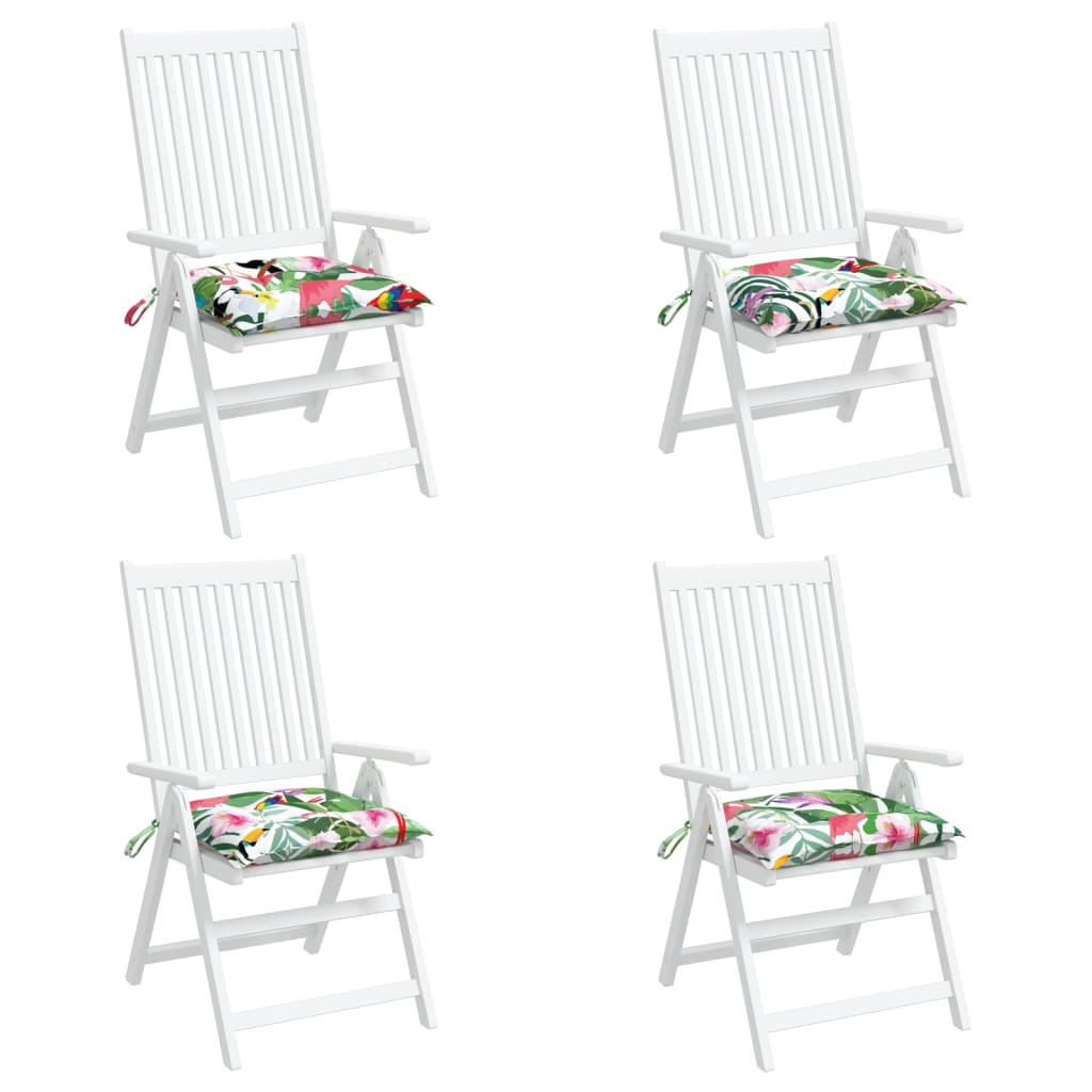 Chair cushions, 4 pcs., various colours, 50x50x7cm, fabric