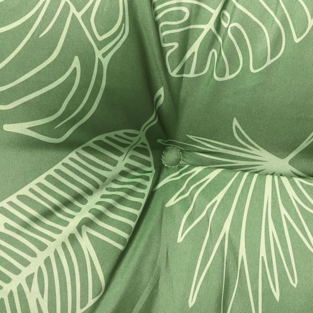 Chair cushions, 4 pcs., 50x50x7cm, fabric, with leaves
