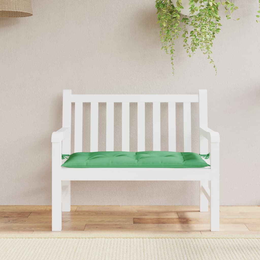 Garden bench cushion, green, 100x50x7cm, fabric