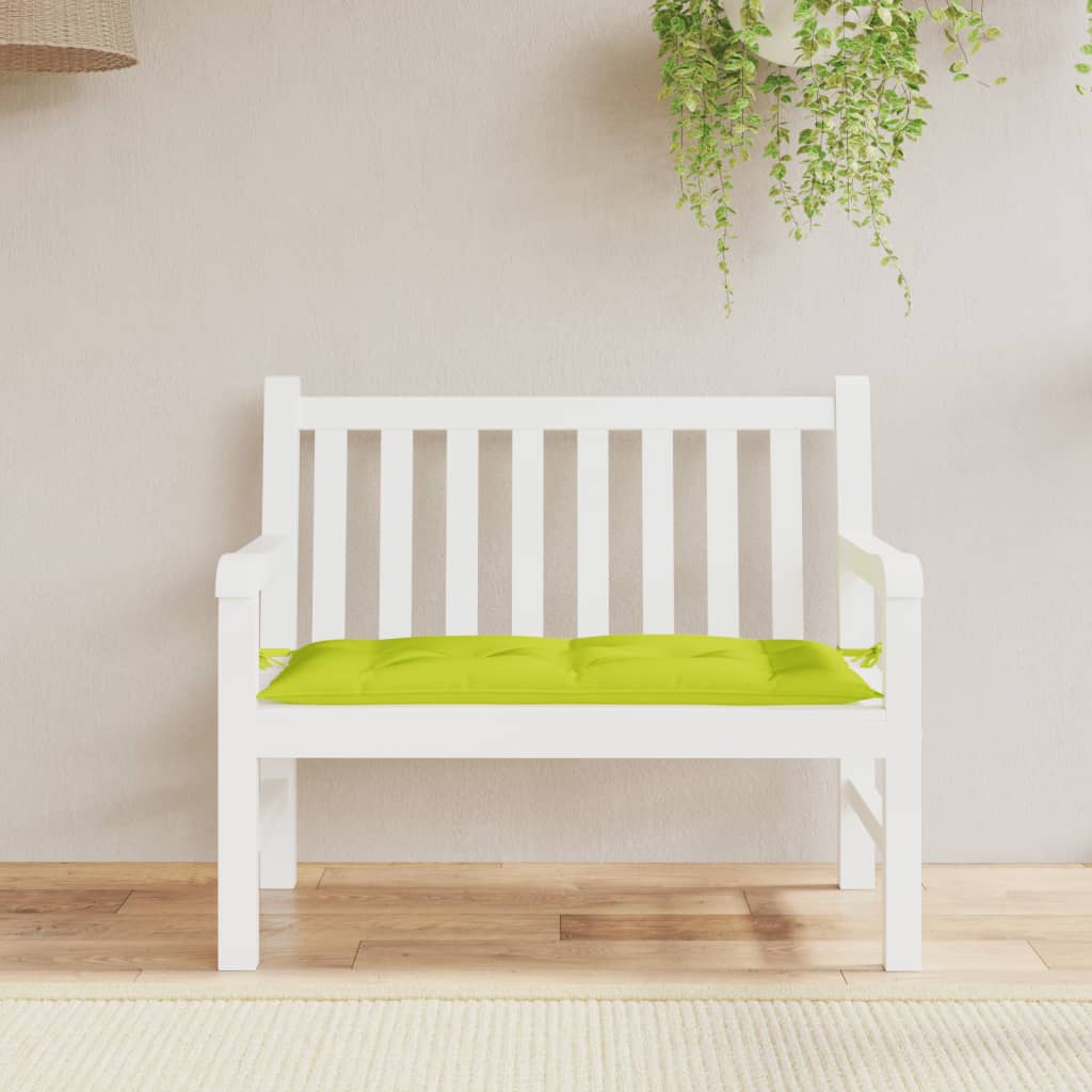 Garden bench cushion, bright green, 100x50x7cm, fabric