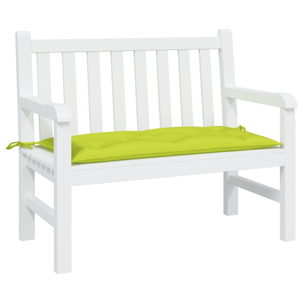 Garden bench cushion, bright green, 100x50x7cm, fabric