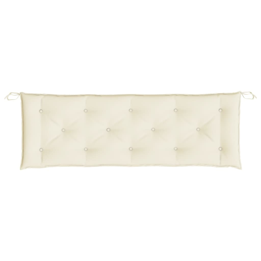 Garden bench cushion, cream, 150x50x7cm, oxford fabric