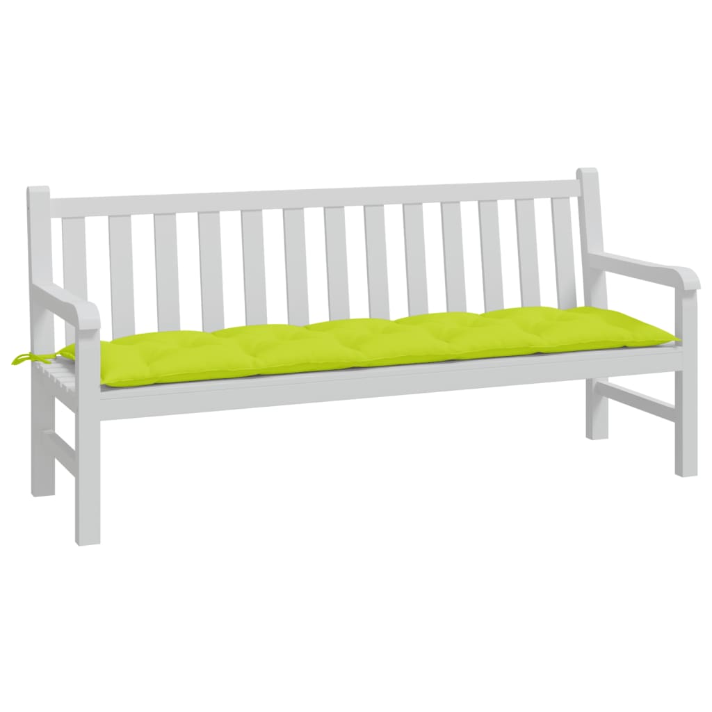 Garden bench cushion, bright green, 180x50x7cm, fabric