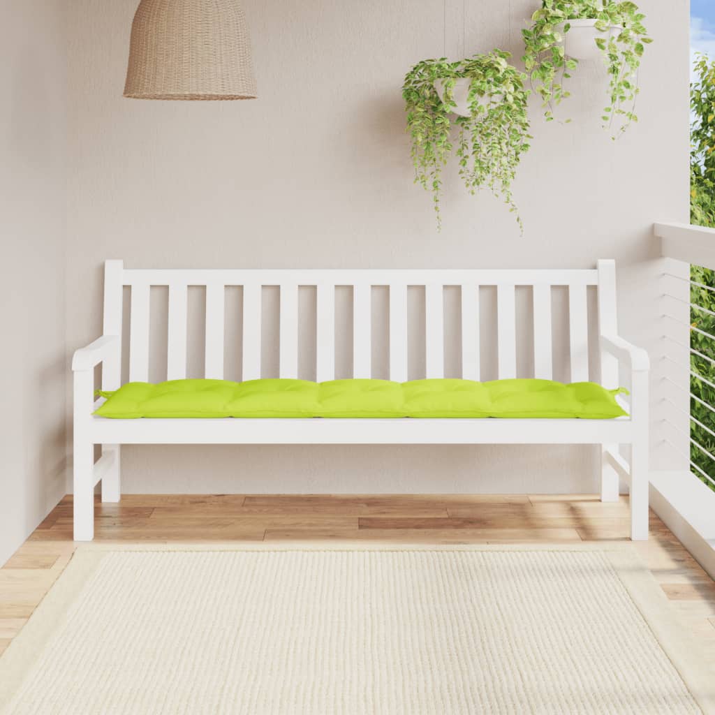 Garden bench cushion, bright green, 180x50x7cm, fabric