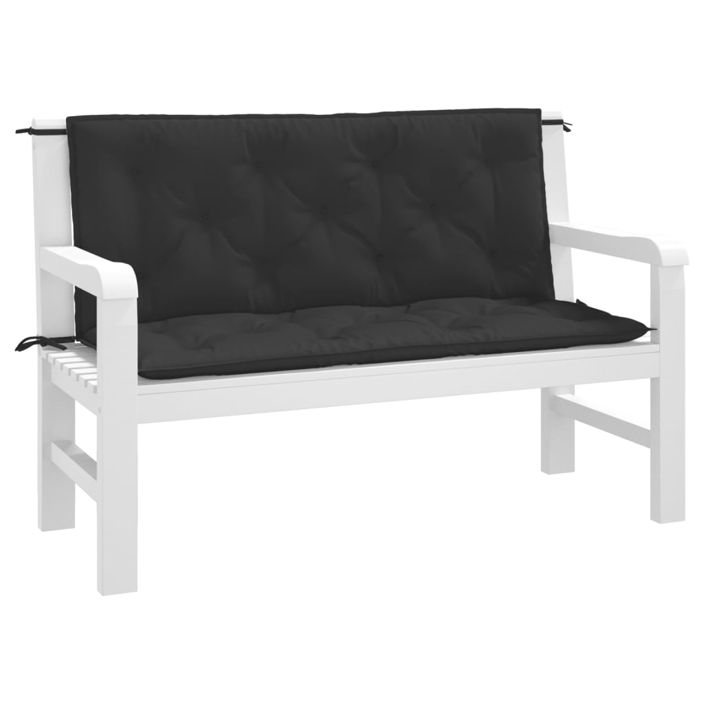 bench cushions, 2 pcs, black, Oxford fabric