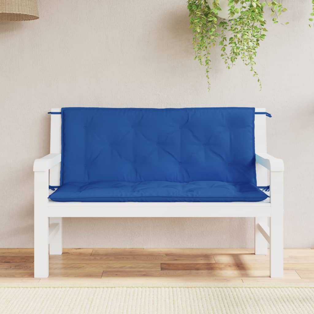bench cushions, 2 pcs, blue, oxford fabric