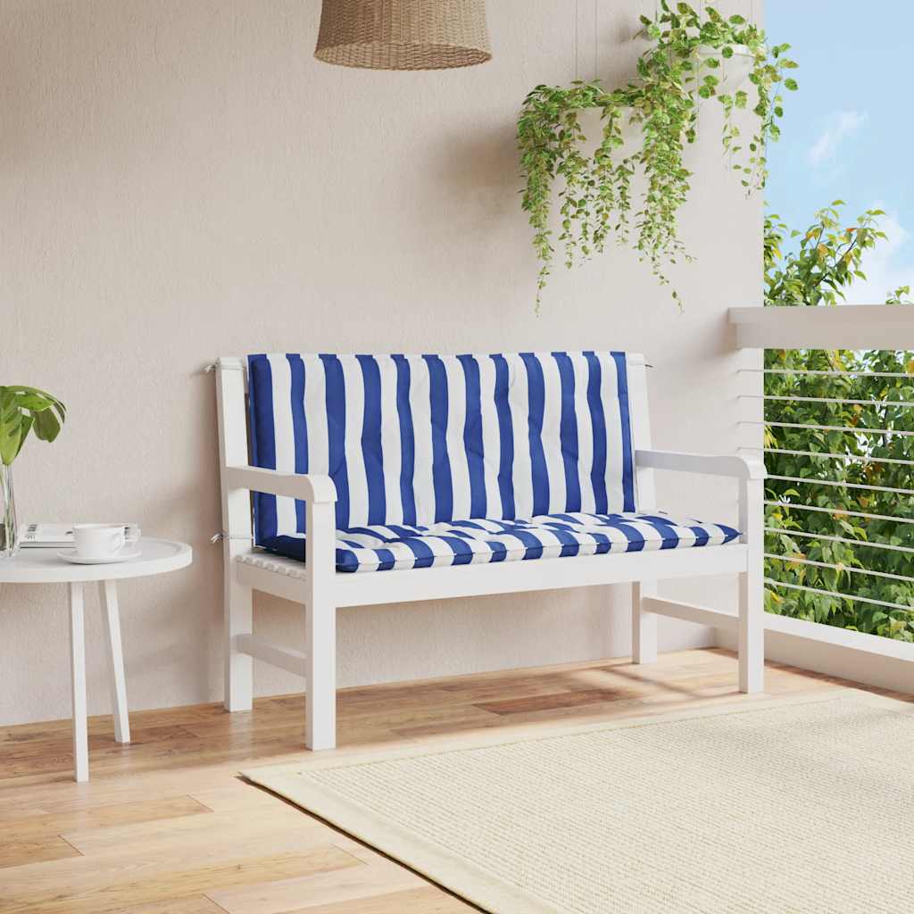 Suoliuko pagalvėlės, 2vnt., mėlynos/baltos, 120x50x7cm, audinys
