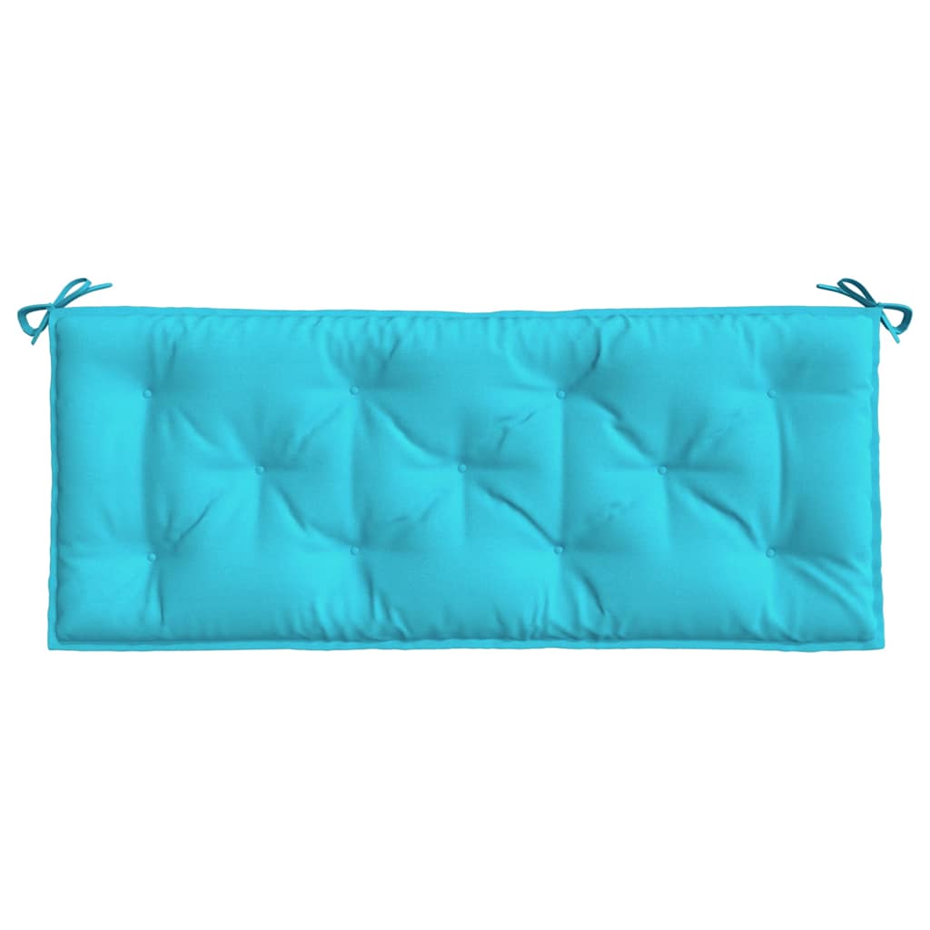 Bench cushions, 2 pcs., turquoise, 120x50x7cm, fabric