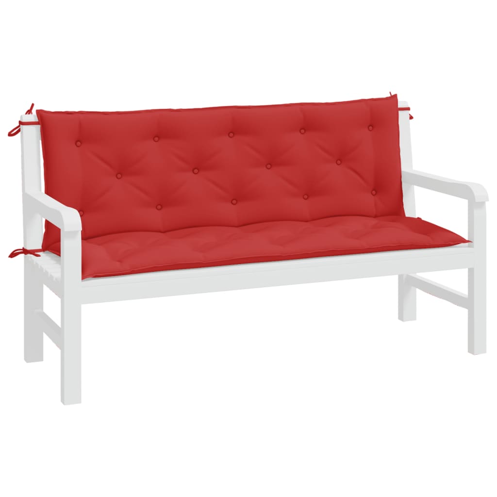bench cushions, 2 pcs., red, oxford fabric