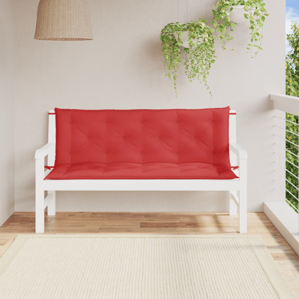 bench cushions, 2 pcs., red, oxford fabric